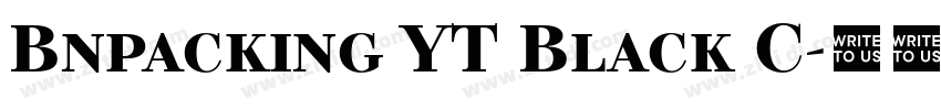 Bnpacking YT Black C字体转换